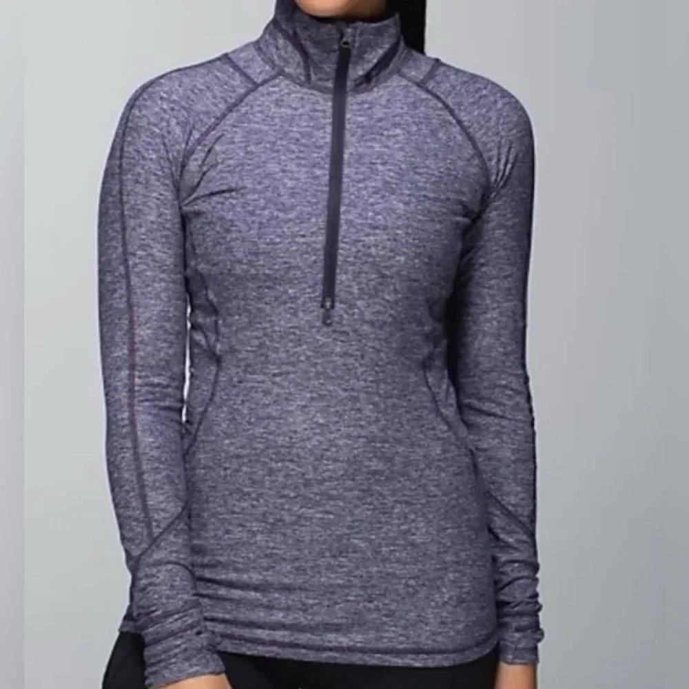 Lululemon athletica Race Your‎ Pace Violet Long Sleeve Jacket Half Zipper Sz 6